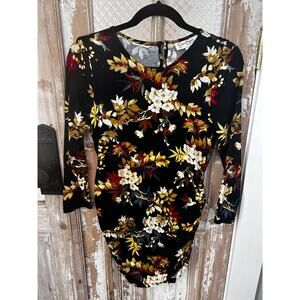 Women Jessica Simpson Maternity Top, Black, Floral, Size S, NWT